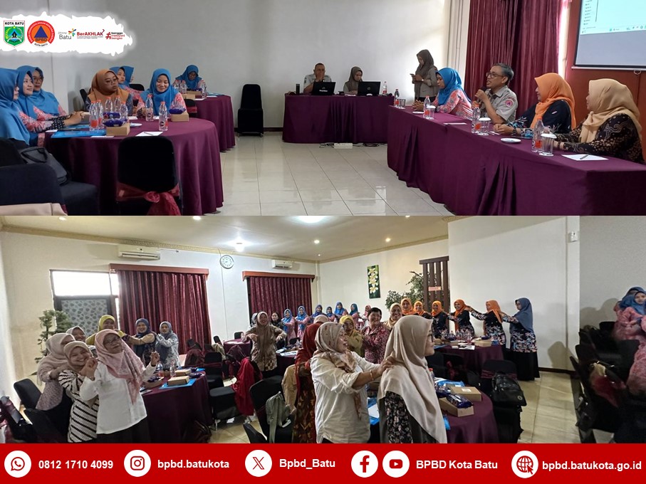 Bertempat di Hotel Zam Zam Hall Arjuna, BPBD Kota Batu melaksanakan kegiatan Pelatihan Satuan Pendidikan Aman Bencana) bersama Ikatan Guru Taman Kanak-Kanak Indonesia, Ikatan Guru Raudhotul Atfal dan Himpunan Pendidik dan Tenaga Pendidikan Anak Usia Dini Indonesia