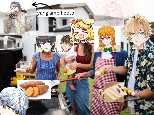 Potret kelas satu bakar-bakar ubi: