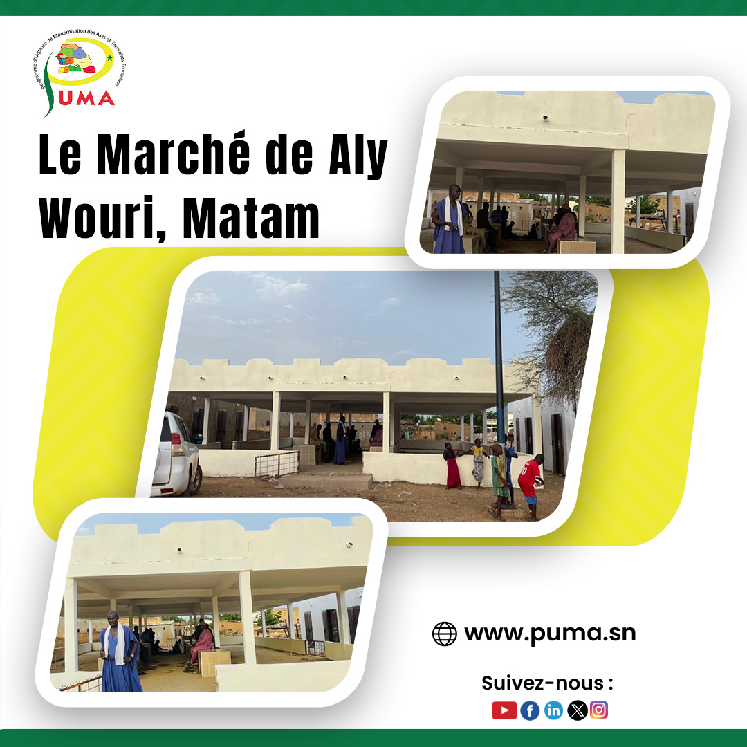 ProgrammePuma's tweet photo. #promotioneconomique Le Marché de Aly Wouri, situé dans la commune de Guidjilone, région de Matam, infrastructure construite par le PUMA qui s'inscrit dans une dynamique de développement local et régional... https://t.co/yuenHjyVAi