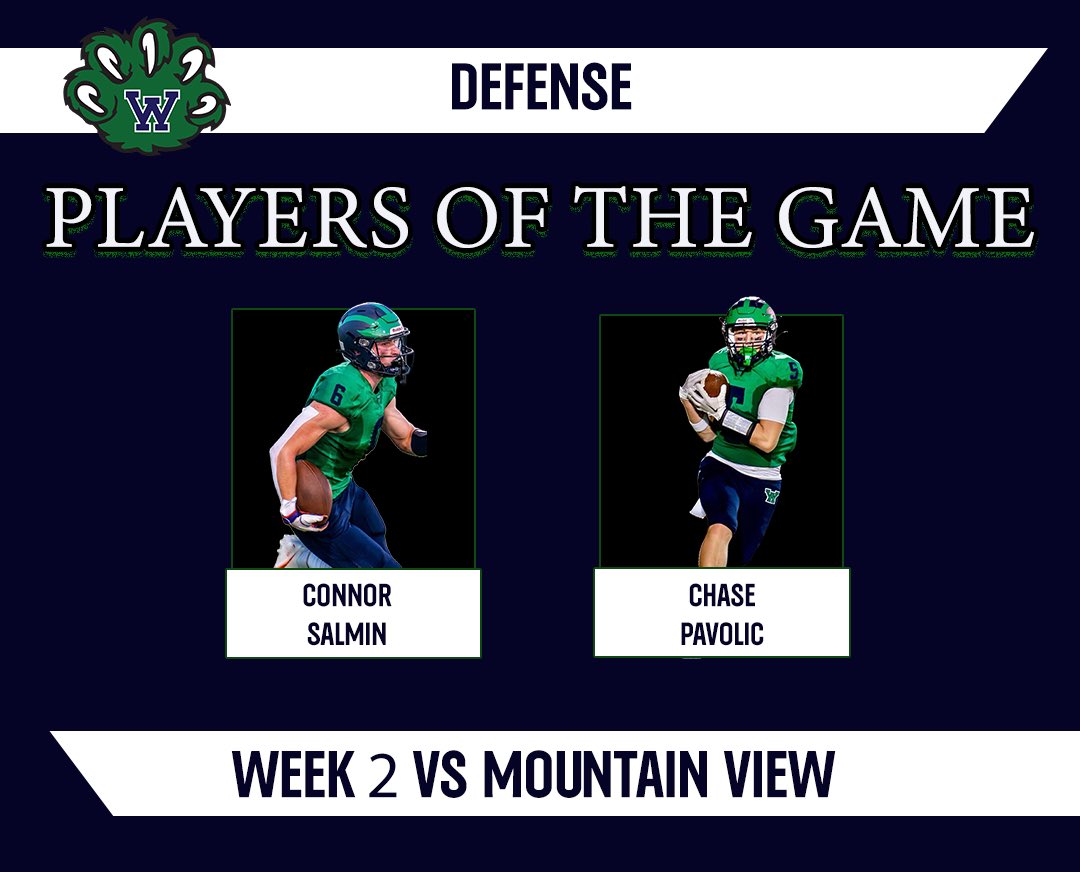 Congratulations to our defensive players of the week, <a href="/connorsalmin/">Connor Salmin</a>  and <a href="/ChasePavolic/">Chase Pavolic</a> !