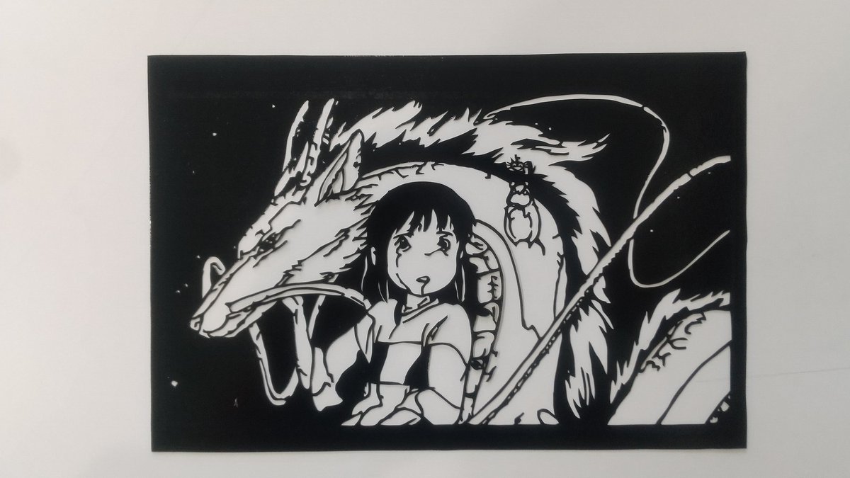 千と千尋の神隠しの切り絵♪気づいたら4枚作ってましたぁ～♪ #千と 