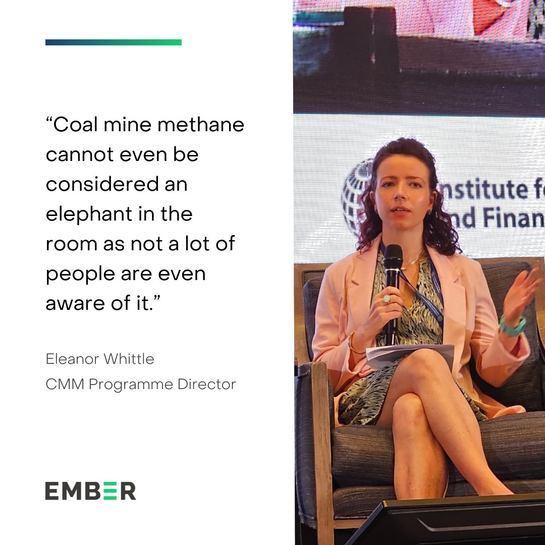 Ember (@ember_energy) on Twitter photo 🗣️ "Emissions from coal mine methane are rarely properly measured or accounted for in net zero plans or investment decisions and further strengthens the case for accelerating the transition to renewables", says Ember's <a href="/WhittleAEleanor/">Eleanor Whittle</a> at <a href="/IEEFA_AsiaPac/">IEEFA Asia Pacific</a>'s #EnergyFinance2024 🗣️ "Emissions from coal mine methane are rarely properly measured or accounted for in net zero plans or investment decisions and further strengthens the case for accelerating the transition to renewables", says Ember's <a href="/WhittleAEleanor/">Eleanor Whittle</a> at <a href="/IEEFA_AsiaPac/">IEEFA Asia Pacific</a>'s #EnergyFinance2024
