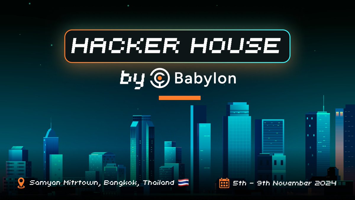 babylonlabs_io's tweet image. 👩‍💻 Calling all Hackers!

🇹🇭 Join us in Bangkok this November for an elite Hacker House, just before #DevCon24!

🌟 70 web3 developers will team up and innovate on pioneering self-custodial #Bitcoin staking solutions

🚀 Secure your spot now—registrations close on September 20th!…