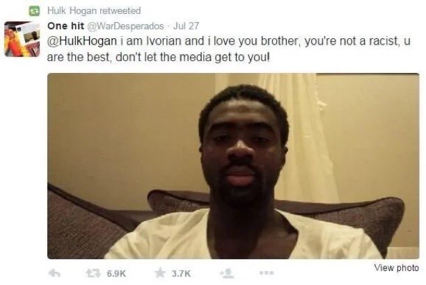 ForvaZeo's tweet photo. @TsukiiShin @ATLienMJ The black leader the issue but not the talking big ass dog #PURERACISM https://t.co/aXmKi9yxUq