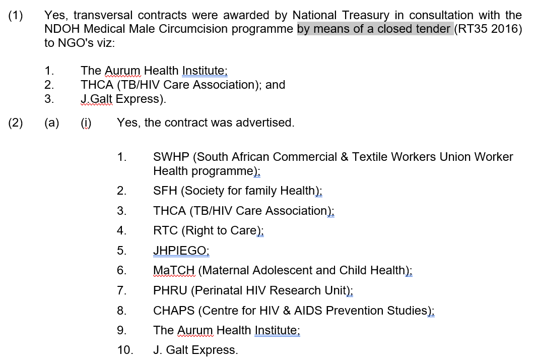 PunchUpPress's tweet photo. 3. The health ministry awarded circumcision funds to the SACTWU through a closed tender process, which does not allow for open bidding for contracts. This facilitates favoritism and corruption more than open tender because it generally lacks transparency. https://t.co/RyyD6XwZSj https://t.co/9ui8JQseRw