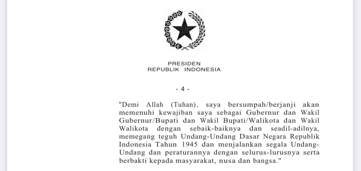 “Lo gak bantuin gue, lo jangan minta apa2, dong.”

Ngancem, nih? <a href="/PDI_Perjuangan/">PDI Perjuangan</a> 
Gubernur disumpah untuk “berbakti kepada masyarakat, nusa dan bangsa.” Bukan “berbakti hanya kepada masyarakat yang memilih dia”. 

 x.com/DBarkeh49017/s…