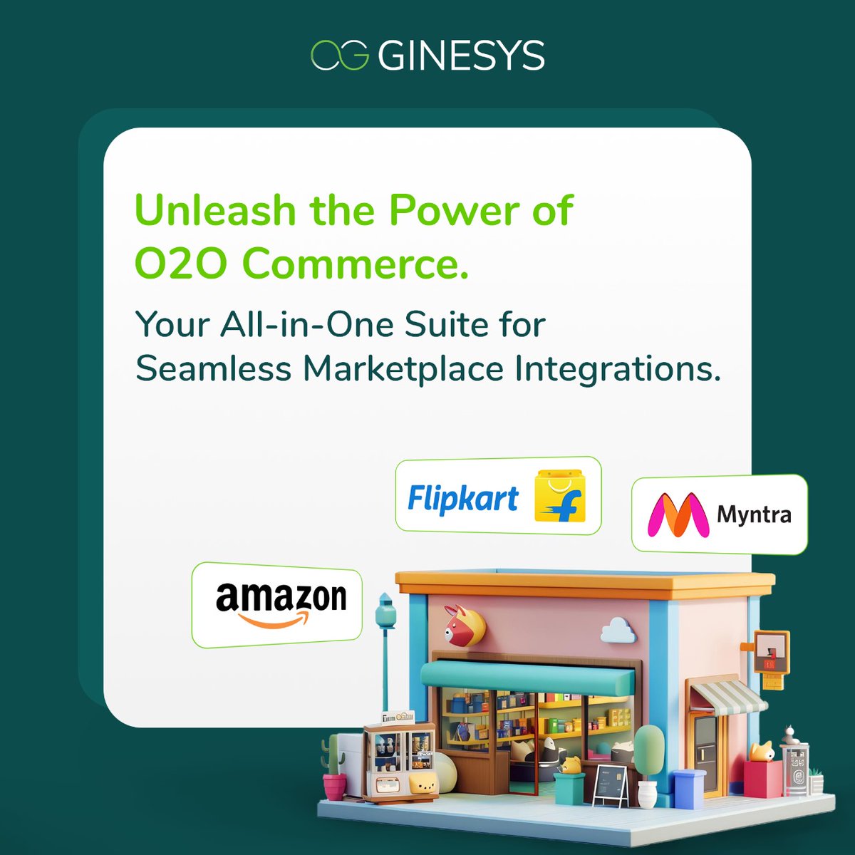 Unleash seamless #marketplaceintegration for your O2O business!

Maximize potential with Ginesys One's integrations for #Amazon, #Flipkart &amp; #Myntra. Streamline operations, expand reach &amp; elevate your #retail game!

Power up your journey today: #GinesysOne

#RetailSuccess
