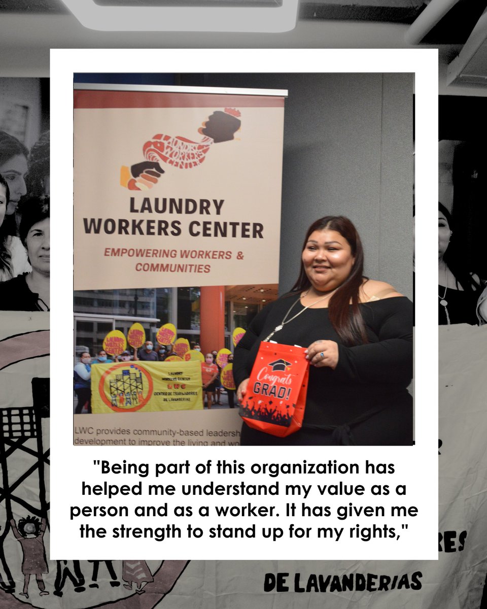 LWC_workers's tweet photo. Ingrid Castellon, a member leader of the Laundry Worker Center since 2021, read her full story on our IG!
#LaborRights #union #WomenLeadership #ImmigrantWomen #LaborOrganizing #fallgiving #1u #BeThe1To #BeThere https://t.co/bMMMLtHz28