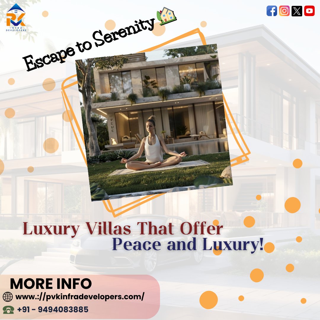PVKinfra's tweet image. Imagine waking up to the gentle sounds of nature, in a home where every detail is crafted for your comfort and peace of mind 🏡🌿.

Book @ pvkinfradevelopers.com

#pvk #pvkinfra #villas #luxuryvillas #NatureLiving #PeacefulLiving #DreamHome #SereneSpaces #ComfortRedefined