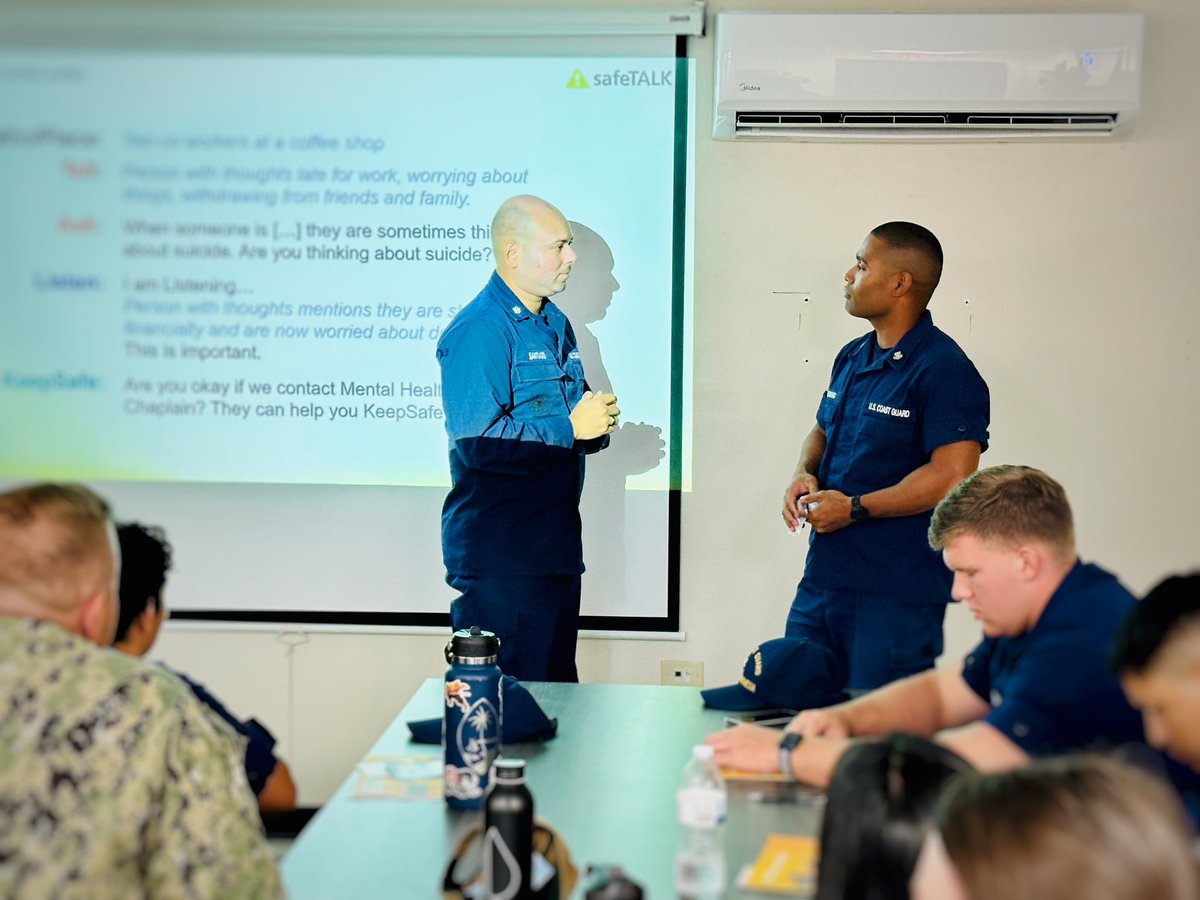 uscgfmsg's tweet photo. We are thrilled to announce nearly 30 new #safeTALK suicide alert peers joined our community in the past few weeks, with our latest session wrapping up just yesterday.
Each new peer brings renewed energy and commitment to our vital mission of #suicideprevention!β¨
#Force4Good https://t.co/MDDYuJHPhG