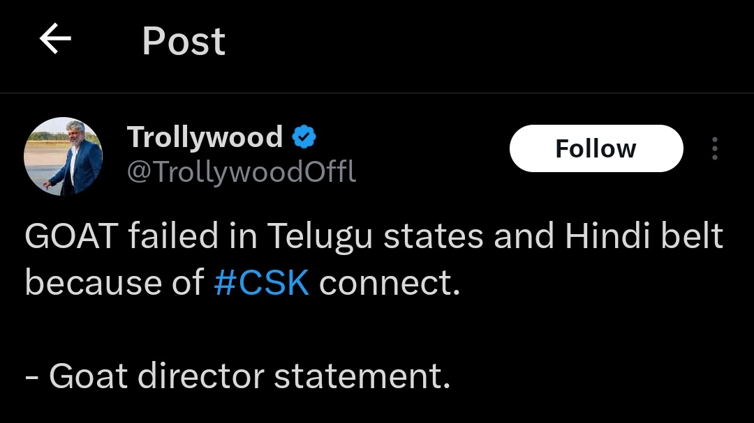 ItzThanesh's tweet photo. MS Dhoni - The untold story (2016)
Telugu States - 10.2 CR

Ajith Kumar's #Thunivu (2023)
Telugu States - 4.5CR

Dhoni's biopic is re-released every year in the Telugu states, which is a dream of your favorite actor.

@MSDhoni #IPL #CSK #WhistlePodu https://t.co/VTWFY0LYN3