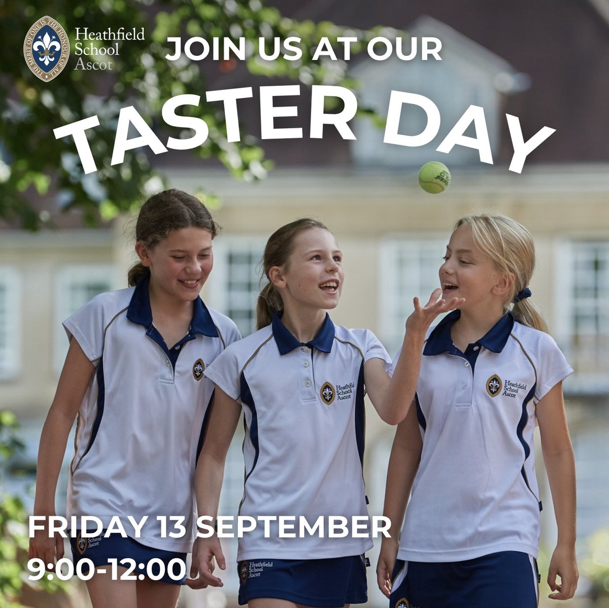 HeathfieldAscot's tweet image. We have our final few places remaining for our Taster Day this Friday. 

To register your daughter, please email admissions@heathfieldschool.net

#tasterday #heathfieldtasterday #125heathfield #iloveboarding #heathfield #heathfieldschool #heathfieldascot #seethesky #makeyourmark