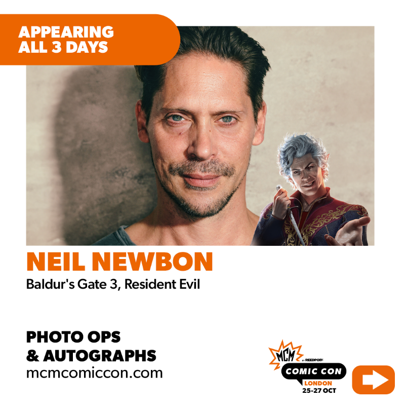 MCMComicCon's tweet photo. The cast of Baldur's Gate 3 are headed to the show this October! 🤩

Neil Newbon, Devora Wilde, Aliona Baranova, Jennifer English and Theo Solomon will be joining us for photo ops and autographs. Panel info coming soon!

Get tickets: https://t.co/MA9zgc2E7Y