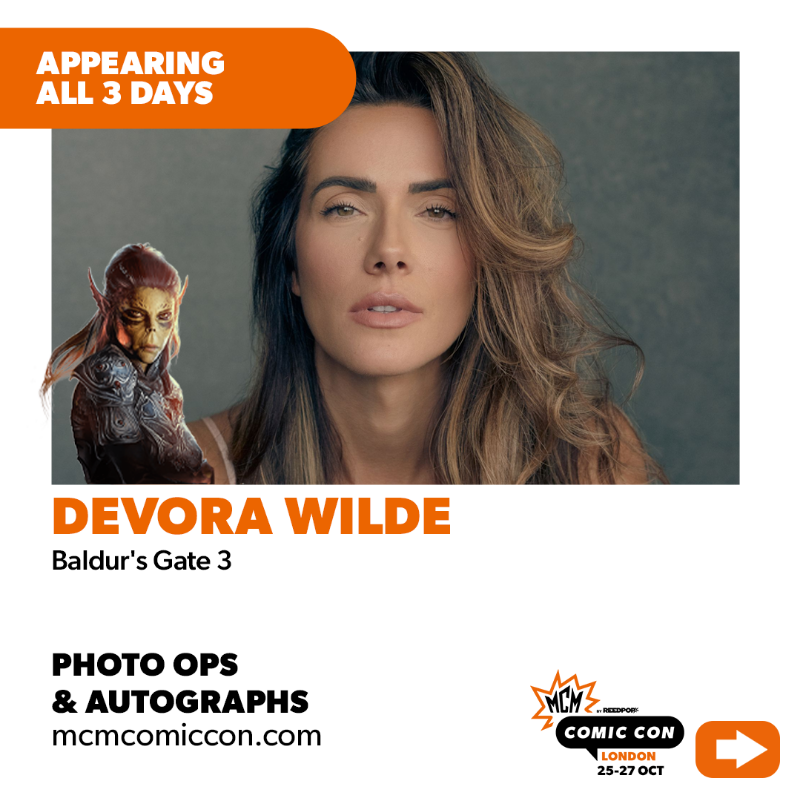 MCMComicCon's tweet photo. The cast of Baldur's Gate 3 are headed to the show this October! 🤩

Neil Newbon, Devora Wilde, Aliona Baranova, Jennifer English and Theo Solomon will be joining us for photo ops and autographs. Panel info coming soon!

Get tickets: https://t.co/MA9zgc2E7Y