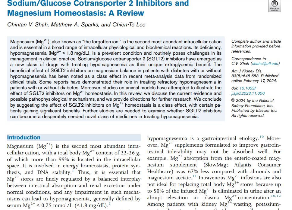 AJKD (@ajkdonline) on Twitter photo Review by Chintan V. Shah, <a href="/Nephro_Sparks/">Matthew Sparks, MD</a>, and Chien-Te Lee:
Sodium/Glucose Cotransporter 2 Inhibitors and Magnesium Homeostasis
buff.ly/3Urbg9J (FREE)
<a href="/DukeKidney/">Duke Kidney</a> Review by Chintan V. Shah, <a href="/Nephro_Sparks/">Matthew Sparks, MD</a>, and Chien-Te Lee:
Sodium/Glucose Cotransporter 2 Inhibitors and Magnesium Homeostasis
buff.ly/3Urbg9J (FREE)
<a href="/DukeKidney/">Duke Kidney</a>