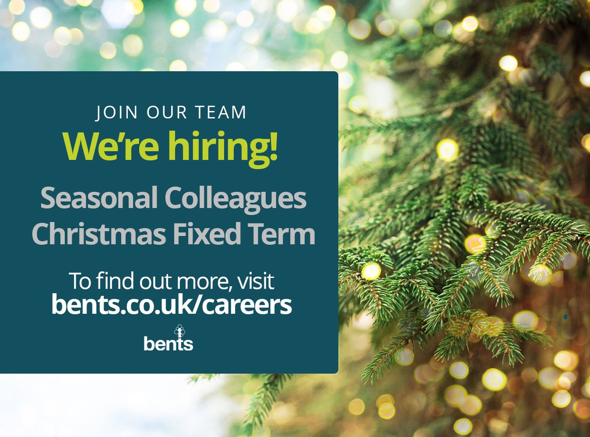 Christmas always begins at Bents, so why not begin your new role with us! 🎄

We are looking for General Assistants and Dining Assistants to join our us over this festive period 🤶

Interested? Find out more at bents.co.uk/careers