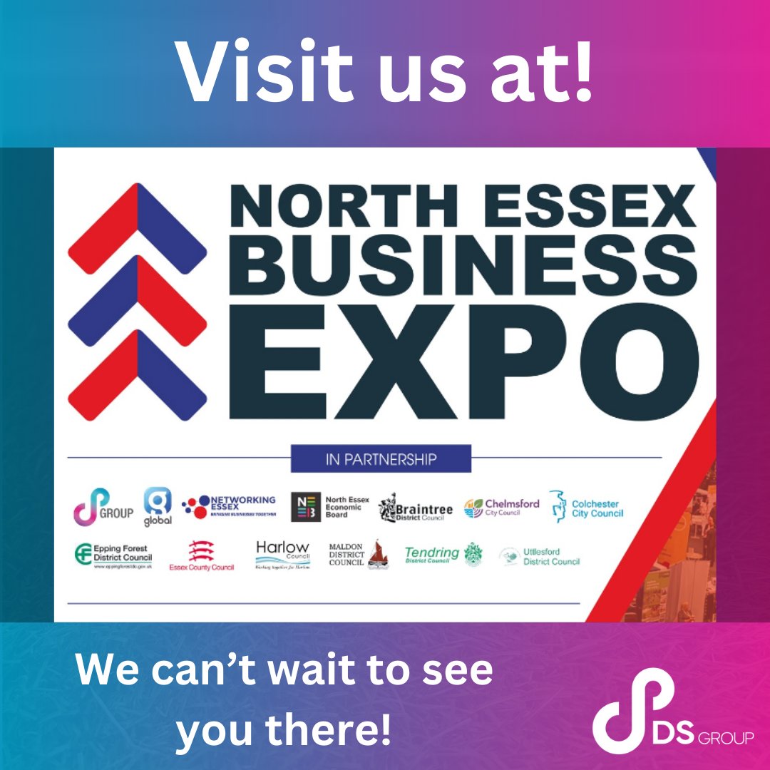 We’re excited to be at the North Essex Business Expo on September 11th from 10 AM to 3 PM! 🎉 Come visit us on stands 10 and 11 for networking and business opportunities. Let’s connect and explore ways to grow together!
networking-essex.co.uk/north-essex-bu… 

#BusinessExpo #NorthEssex #DSGroup