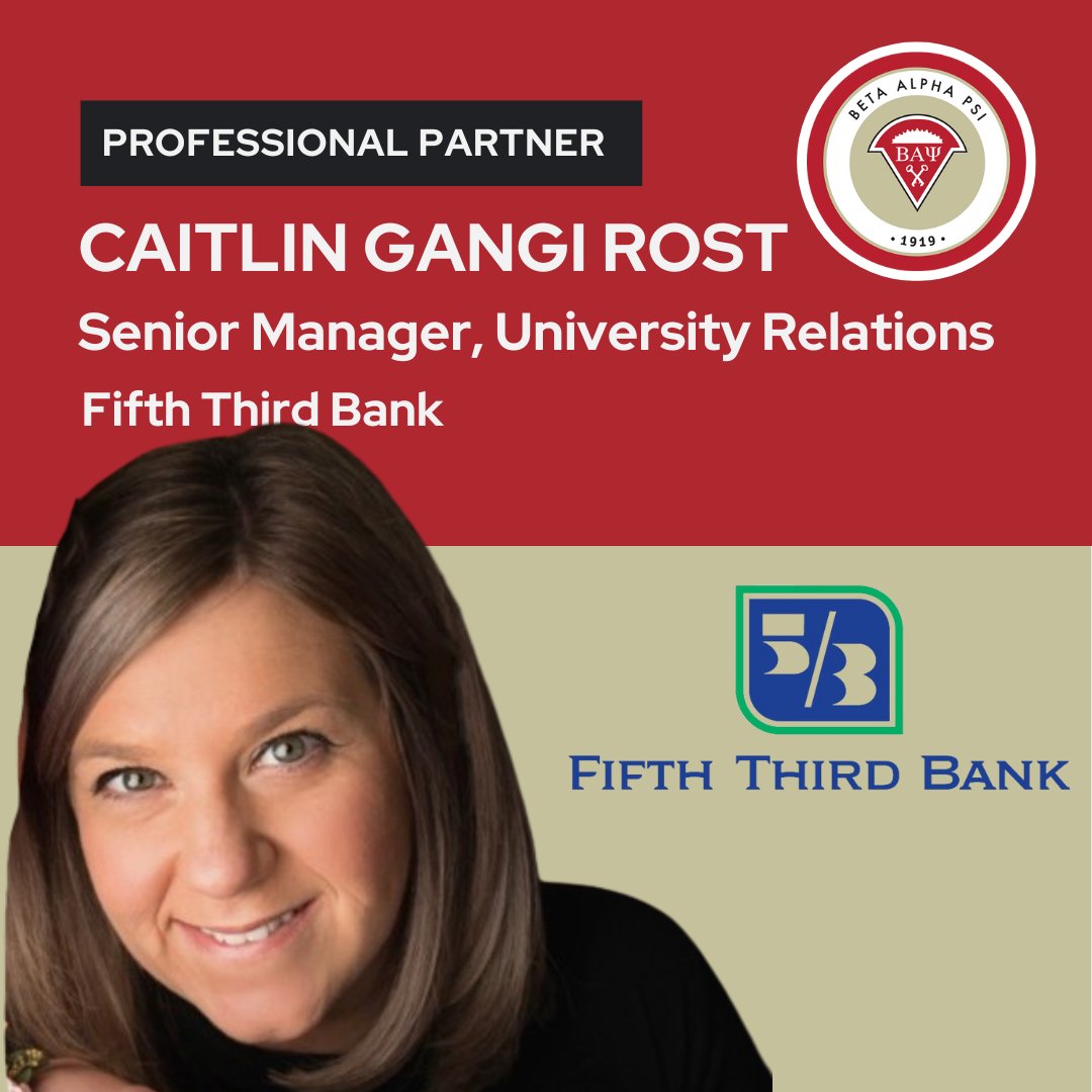 🌟 **Professional Partner Tuesday Spotlight** 🌟

On this Professional Partner Tuesday, we're thrilled to spotlight an incredible supporter: Caitlin Gangi Rost, Senior Manager, University Relations at Fifth Third Bank Fifth Third Bank🌟 ow.ly/Rolc50Qf2JT
