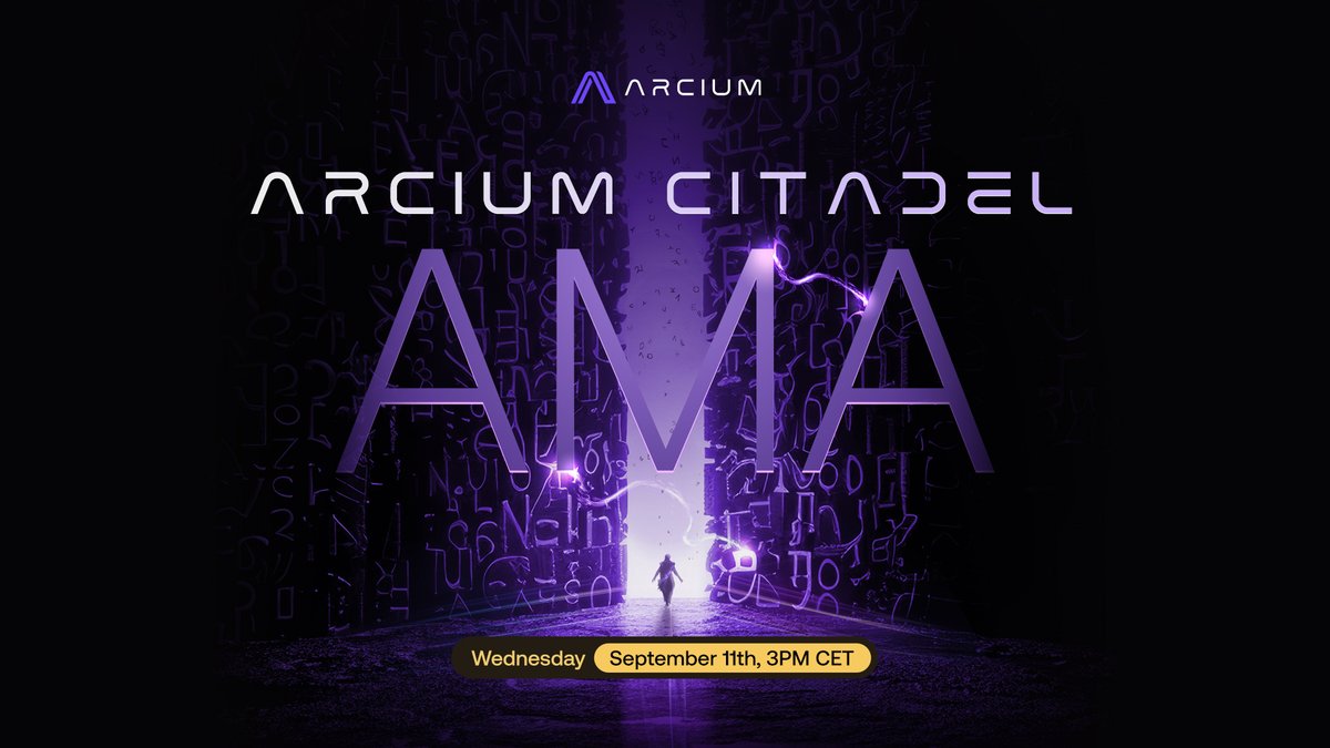 Arcium's tweet photo. 📣 Reminder to all Arcians and Apprentices!

Tomorrow, we will host our Arcium Citadel AMA in Discord. We will discuss the Citadel, Four Fortresses, and more!

Don't miss it.

 🔗: https://t.co/c21kGokpN3 https://t.co/9m564MOO4o