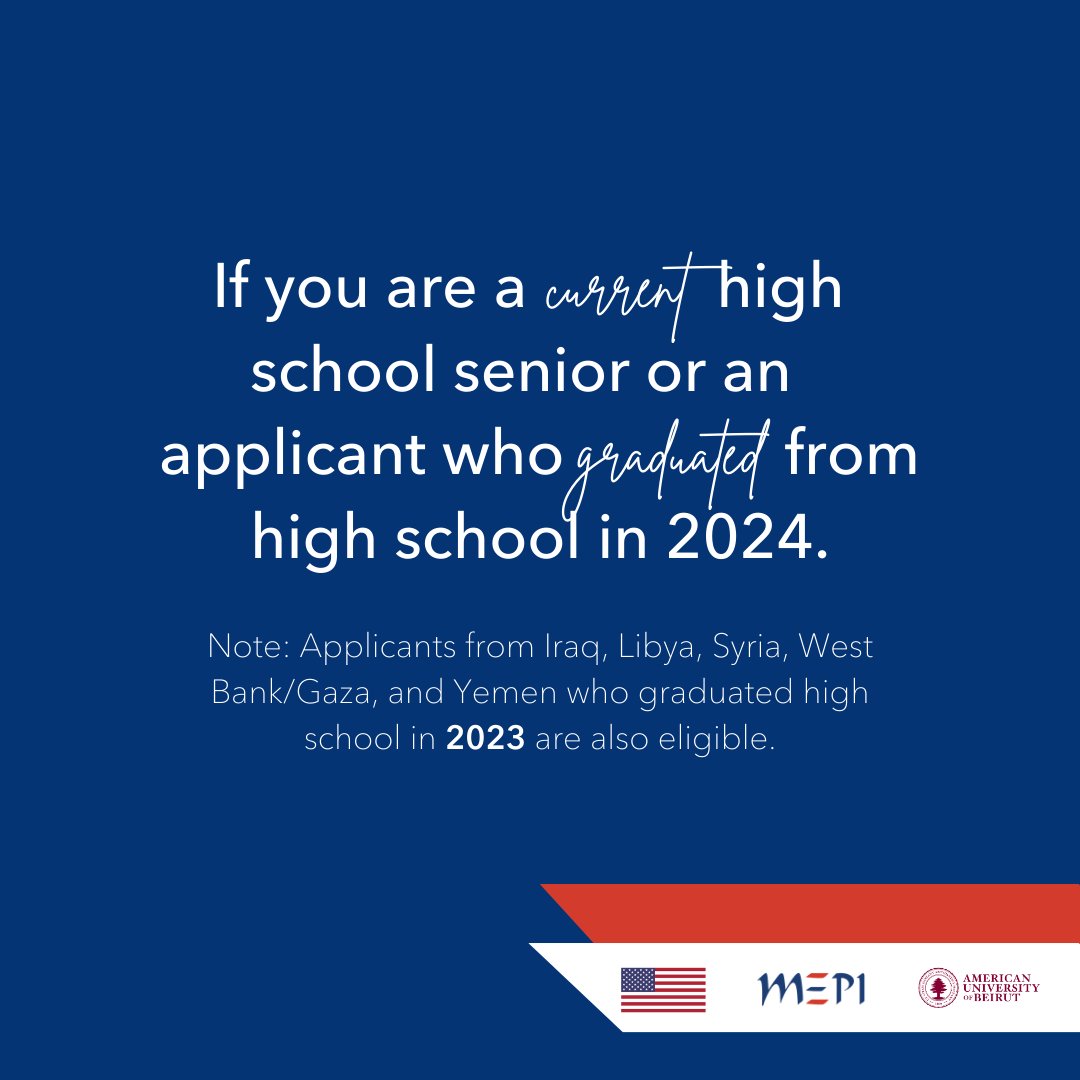 aub_mepi's tweet photo. The 2025 Applications for MEPI-TLU are currently open!
Interested in applying for the MEPI-TLU program? Want to know more about the program?
Just email help@TomorrowsLeadersProgram.org with all your inquires.
#MEPI #aubmepi #mepitl #tomorrowsleaders #tomorrowsleadersprogram https://t.co/PTl7xP5tWn