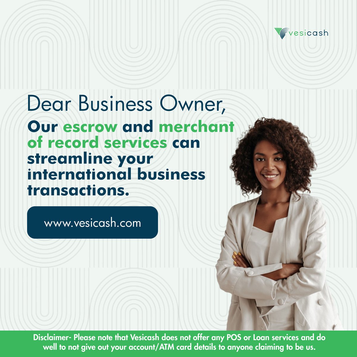 Vesicash's tweet photo. Simplify your global business transactions with our escrow and merchant of record services. Secure payments, mitigate risk, and expand your reach effortlessly. #escrowservices #merchantofrecord #globalbusiness #paymentsolutions #riskmanagement #businessgrowth https://t.co/5C03FMIGsB