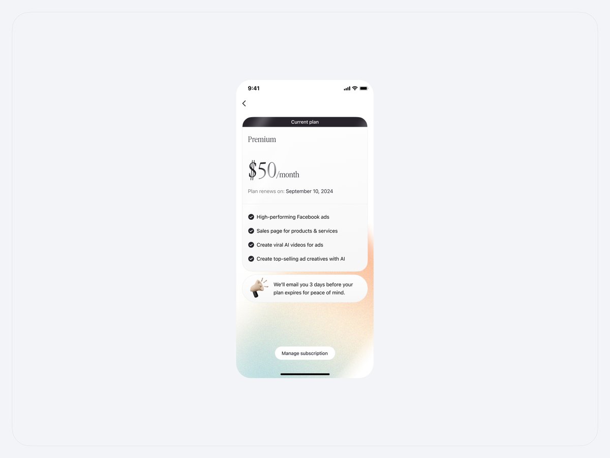 change plan / subscription / details