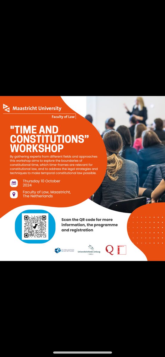 In a month from now, on October 10, we will be hosting the ‘Time and Constitutions’ workshop at <a href="/lawinmaastricht/">Law in Maastricht</a> 🇳🇱 Sign up now to join me and other scholars in discussing the implications of time in constitutional law! <a href="/gln_maastricht/">Globalisation and Law Network</a> <a href="/ICON_S_Benelux/">ICON•S BENELUX</a>