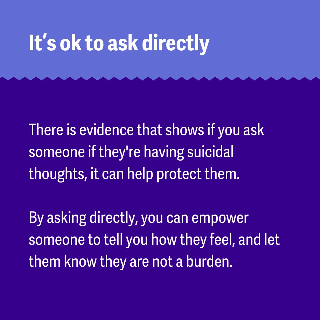 mentalhealth's tweet image. It's World Suicide Prevention Day, and we're spreading the message that it's ok to talk about suicide.
If someone tells you they are having suicidal thoughts, there are ways we can make them feel safe and supported in that conversation. Read more here: bit.ly/4ge4qif