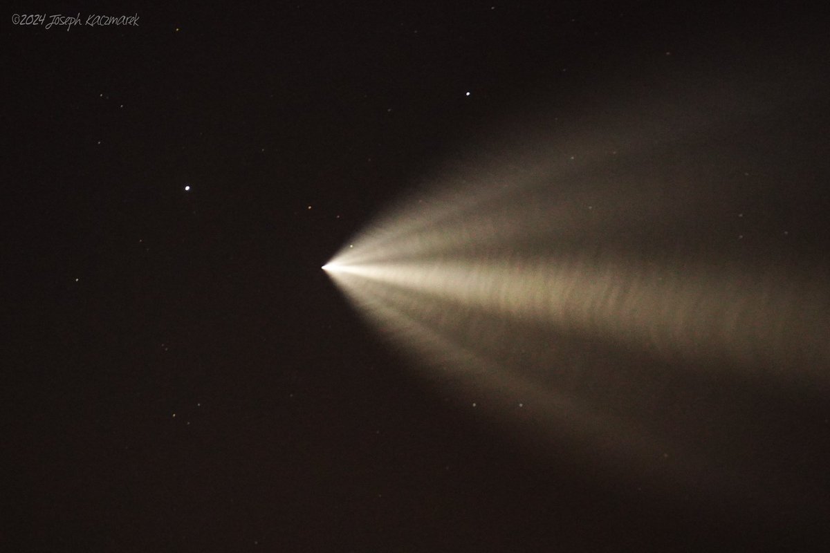 SpaceX Polaris Dawn with Mars &amp; Jupiter seen from #Philadelphia just after launch 9.10.24 <a href="/SpaceX/">SpaceX</a> <a href="/elonmusk/">Elon Musk</a> <a href="/NASASocial/">NASA Social Alumni</a> <a href="/6abc/">Action News on 6abc</a> #PolarisDawn