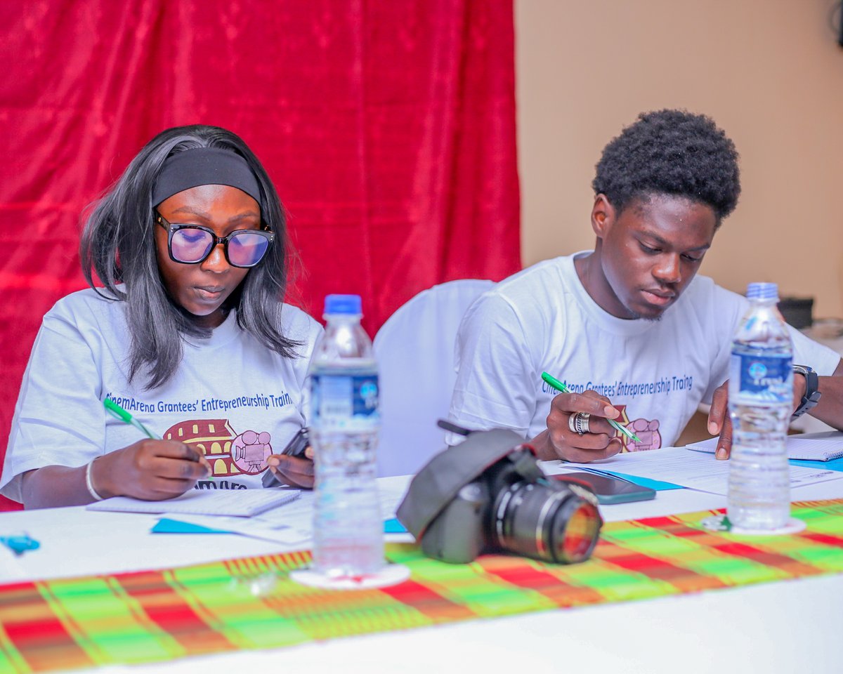 IOMTheGambia's tweet photo. Our support to the 2⃣5⃣ beneficiaries of the @ArenaCinem grant continuous.

We are on a 5-day entrepreneurship training for the grantees at Sindola, Kanilai.

Facilitated by @GambiaNedi, the training seeks to hone their skills to sustainably manage their business initiatives. https://t.co/cj8GP2q7GB
