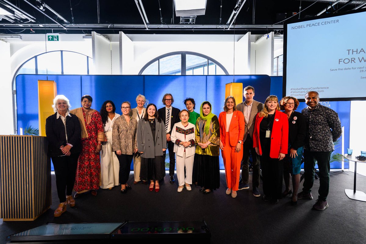 akila_rad's tweet photo. It was an absolute honor to represent the @EGACampaign at the Nobel Peace Conference, which focused on the global regression on women’s rights.

Thank you @NobelPeaceOslo spotlighting the plight of women in Afghanistan &amp; Iran and why the codification of gender apartheid matters. https://t.co/Q0O1vyWPfX