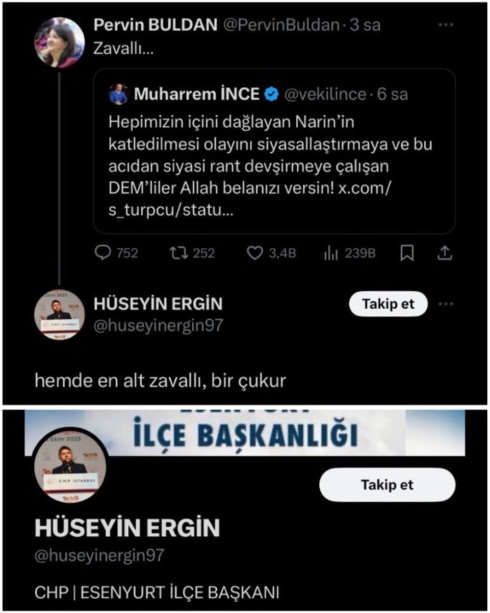 nocontextmsag's tweet image. Muharrem İnce Türk düşmanı partiyi eleştiriyor, Pervin Buldan denen Türk düşmanı vatan haini bölücü kadın Muharrem İnce’ye tepki gösteriyor. CHP Esenyurt ilçe başkanı kişi Pervin Buldan’ın gönderisi altına bunu yazıyor! Resmen destekliyor! Şaka gibi. #muharrem #HDPKK #ince