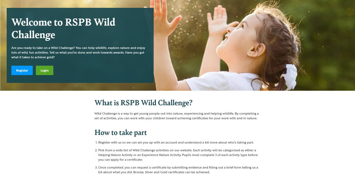 RSPB_Learning's tweet image. Schools can now register for Schools Wild Challenge online. Visit wildchallenge.rspb.org.uk to start your Wild Challenge journey.
#RSPBwildchallenge #learningthroughnature #teacherresources