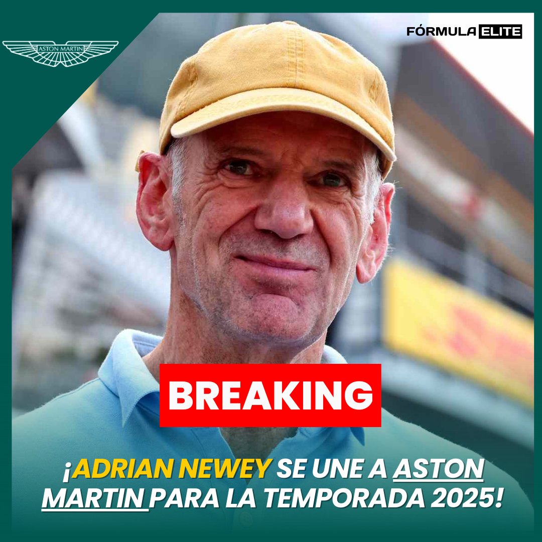 FormulaaElite's tweet photo. ¡ÚLTIMA HORA! 🚨

Es oficial la llegada de Adrian Newey a Aston Martin para la temporada 2025. 

#F1 https://t.co/sdF6lpN1P8