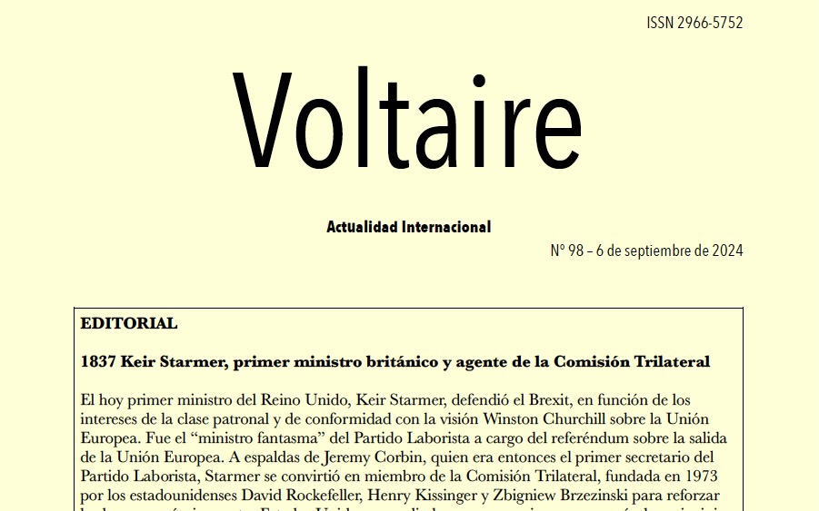 Voltaire, Actualidad Internacional, #98 dlvr.it/TD3H2W RT <a href="/UniosVenezuela/">Uníos Venezuela 🇻🇪</a>