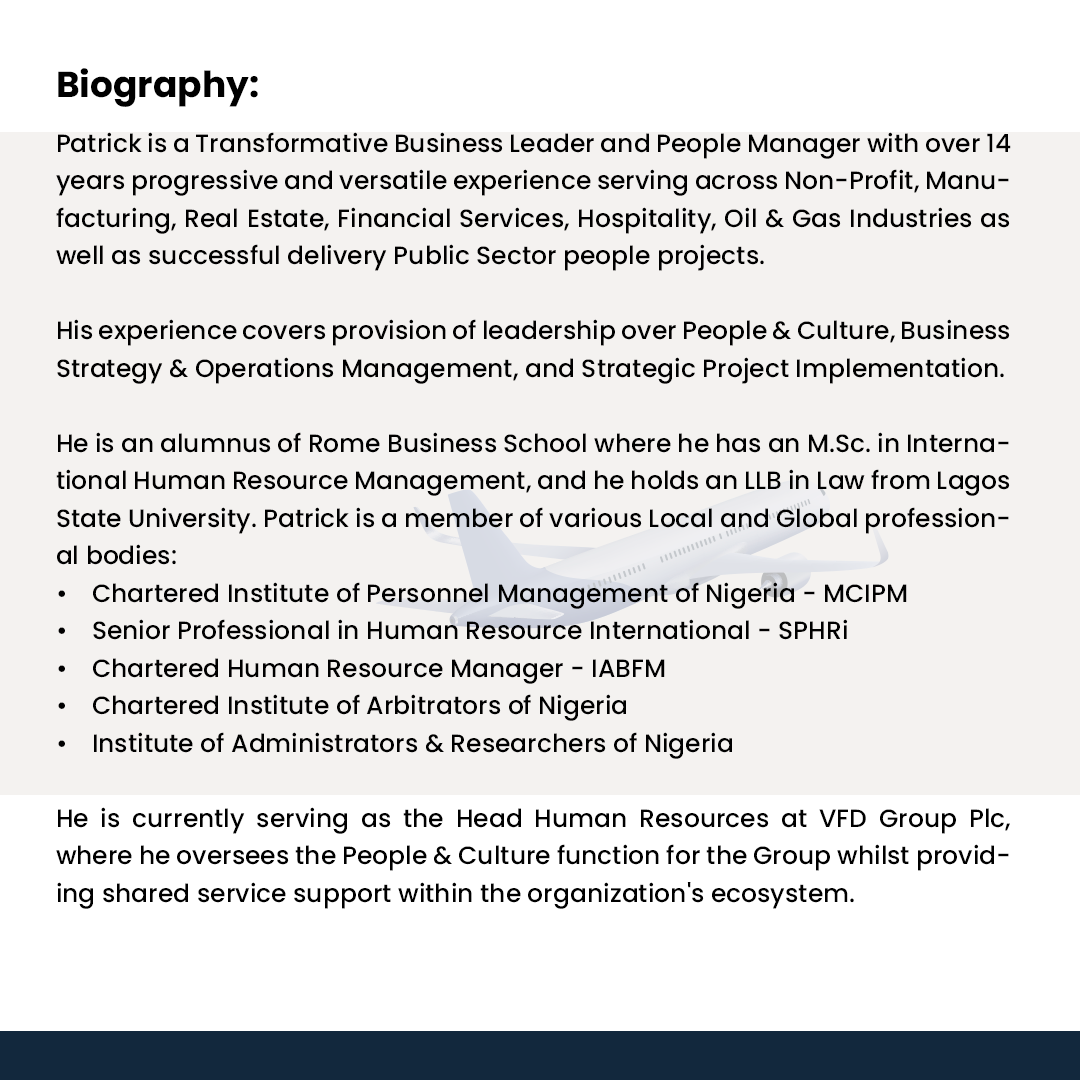 TalentPEO's tweet photo. Introducing Our Panelist for the Talent PEO Africa Webinar!
Patrick Umo-Adiasung, the Head of Human Resources at VFD Group Plc, will be joining us as a panelist at our upcoming webinar.

Register to attend: https://t.co/3HgDSBmN3W

#TalentPEOAfrica #Immigration #GlobalWorkforce https://t.co/paos0HcFeN