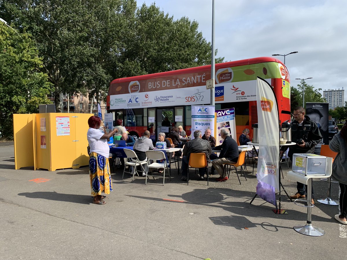 Le bus de la santé c’est parti ! Ce matin dans le quartier des Bords de l’Huisne Sablons, cet AM à Vauguyon. Demain matin rue Saint Aubin et AM retour aux Sablons.