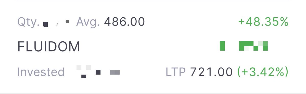 tradingwithps's tweet image. #FLUIDOM 

486          TO        721🚀🚀
3.4% UP TODAY 🚀🚀

RUNNING PROFIT  48% 💚💚
HOLDING time    274 days 😊

DISC: HOLDING FROM 486 LEVEL
NOT A RECOMMENDATION FOR BUY OR SELL
#MICROCAP #MULTIBAGGER #LONGTERM