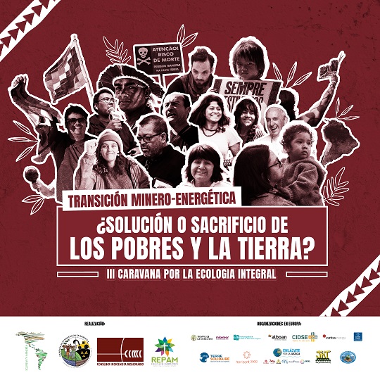 REDES_ONGD's tweet photo. La III Caravana por la #EcologíaIntegral inicia en España su gira europea para advertir de los riesgos de la #transicionverde y proponer alternativas. @EnlazatePJ @iglesiaymineria @repam_amazonia @ciminacional
📢https://t.co/jij3qQ5zVd https://t.co/j5RNzfGnoR