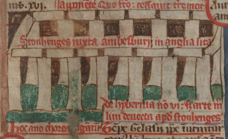 ParkerLibCCCC's tweet photo. The diagrammatic text contains lots of other interesting images - how about this adorable Stonehenge!  

'Stonehenges iuxta ambesbury in anglia sita'  

CCCC MS 194, f. 57r
https://t.co/qratCo8DRe https://t.co/IYHC0NLX17
