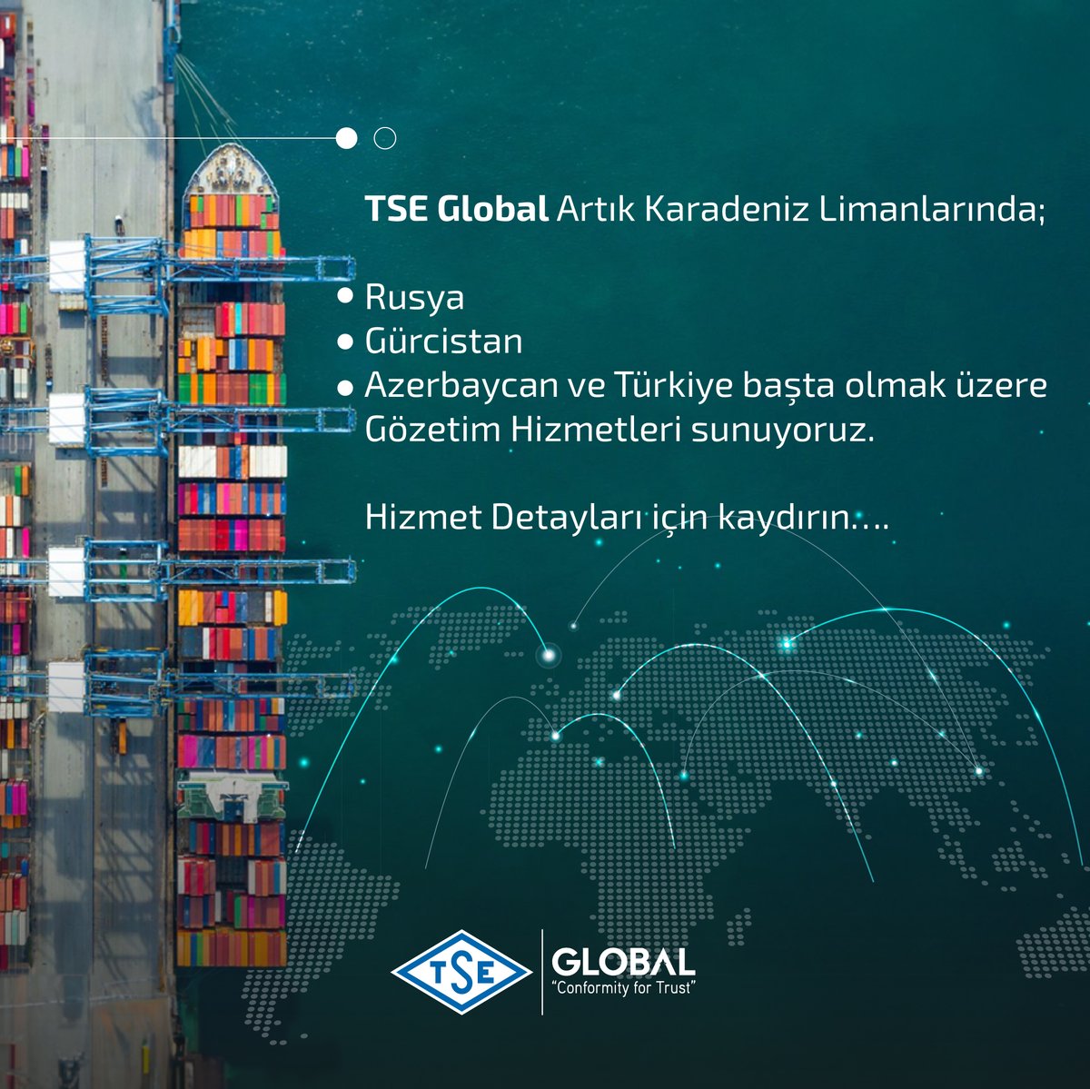 tseglobalcomtr's tweet photo. TSE Global artık Karadeniz limanlarında (Rusya, Gürcistan, Azerbaycan) ve Türkiye'nin tüm limanlarında geniş kapsamlı gözetim hizmetleri sunuyor! Aşağıdaki alanlarda profesyonel ve güvenilir hizmetlerimizle yanınızdayız!

#GözetimHizmetleri #LimanHizmetleri #GAFTA #FOSFA https://t.co/qaFxqb8IBO