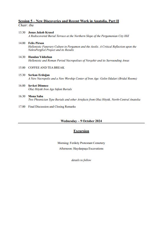 The programme for the Necropoleis Research Network annual meeting in Istanbul is out - and it looks like it's going to be a fantastic three-day event!

Sign up here:
docs.google.com/forms/d/e/1FAI…