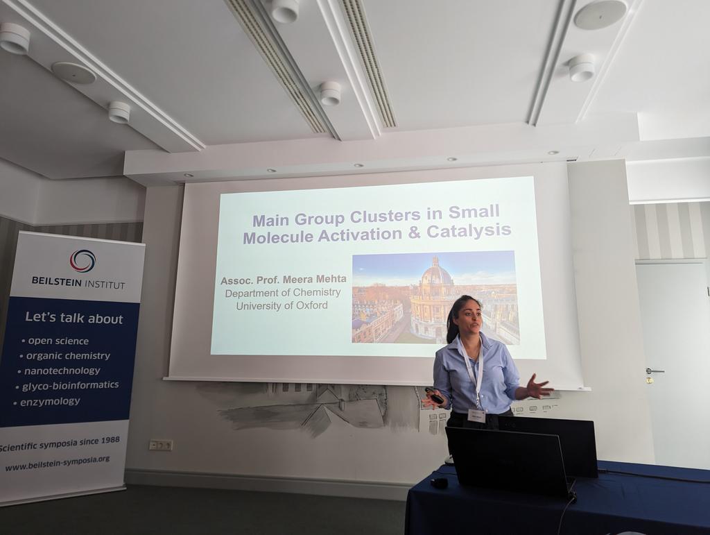 henloeditorfren's tweet image. Amazing talk by Meera Mehta @MeeraMehta_Lab @OxfordChemistry on #phosphorus clusters as #catalytic tools for synthesis.

Happening now at #BeilsteinMainGroup2024.