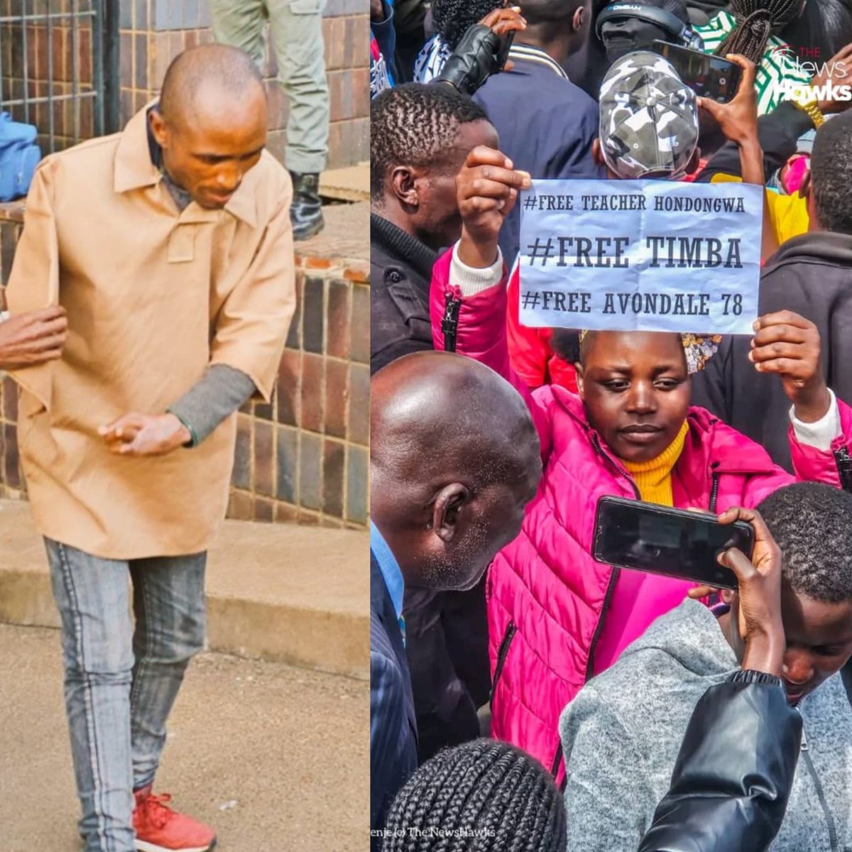 Teacher Hondongwa and learner Nicole Chabata were today denied access to the classroom by the Zimbabwean State.The 2 are among the 78 political prisoners arrested on 16 June 2024 at the residence of Senator Jameson Timba.  They face politically manufactured charges of public