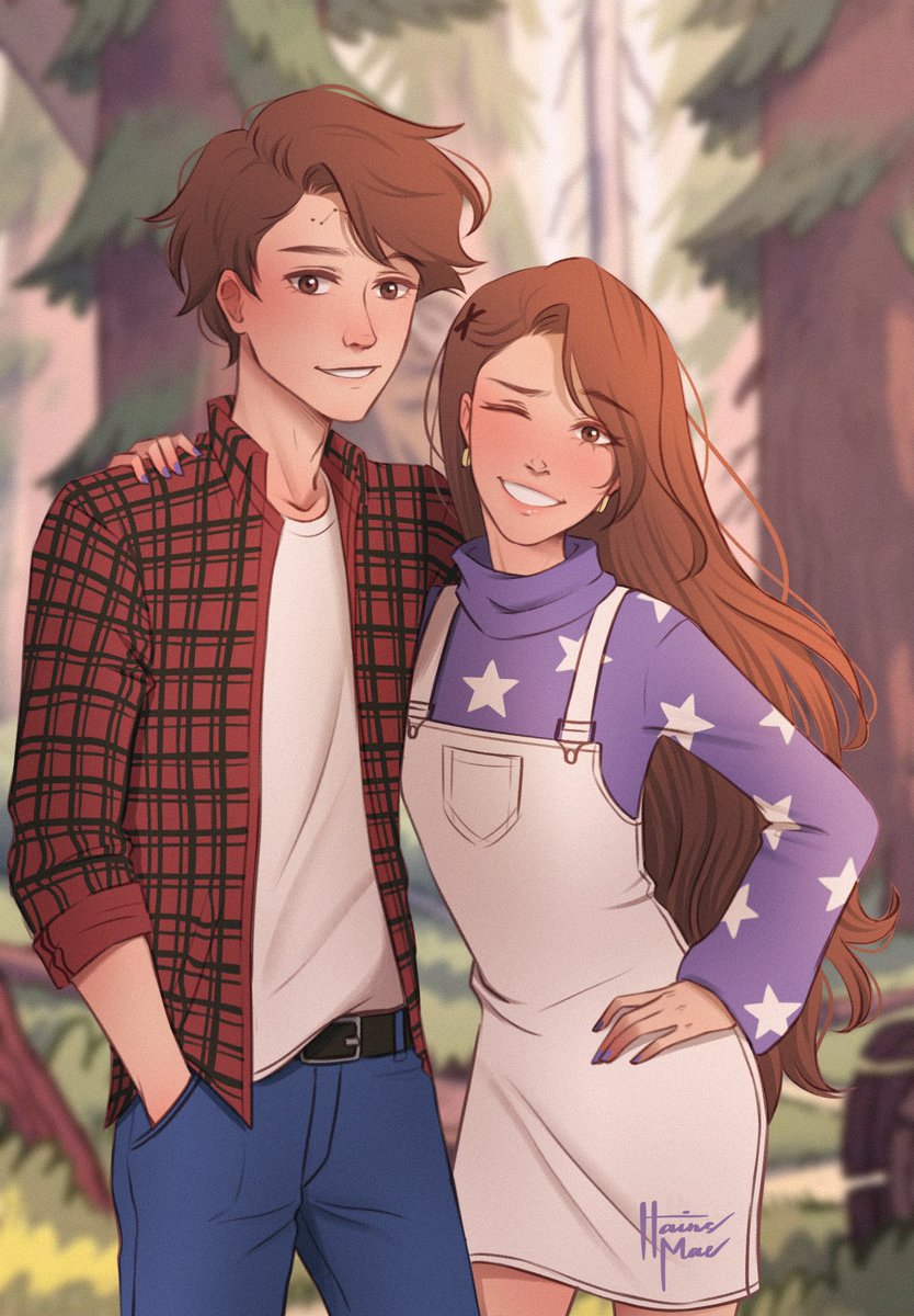 HainsMae's tweet photo. I haven’t drawn these two in a while🌲💫

#GravityFalls #mysterytwins #dipperpines #mabelpines https://t.co/Ie1B1rQRrf
