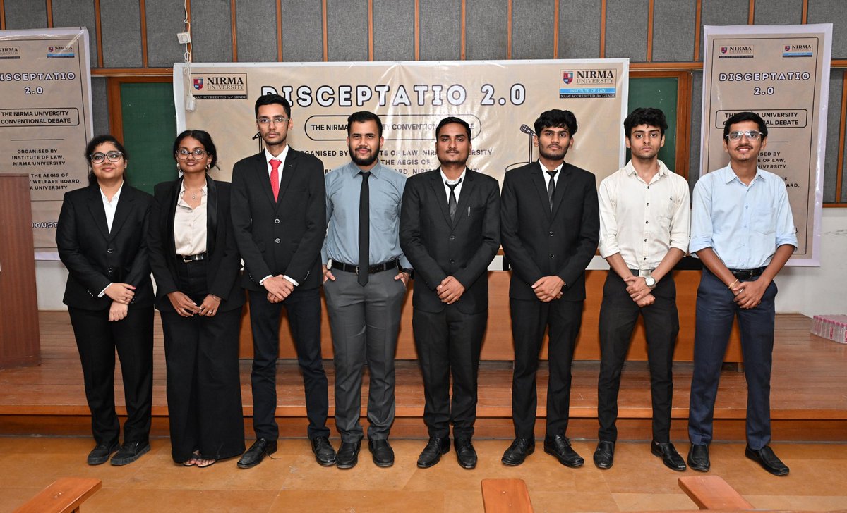 NirmaUniTweets's tweet photo. Disceptatio 2024 saw 32 teams from Nirma University engage in insightful debates, showcasing critical thinking. Congratulations to all the winners for their achievements!
#NirmaUniversity #Disceptatio2024 #Debate #DebateCompetition #NirmaEvents #NirmaUni https://t.co/5i6oqlRhx2