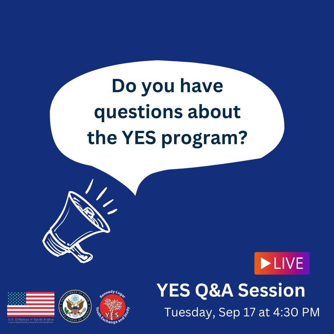 Students &amp; Parents: Got questions about the YES program? Join our live Q&amp;A session on Sep 17 at 4:30 PM! Register now to receive the Zoom meeting link: amideast.zoom.us/meeting/regist…