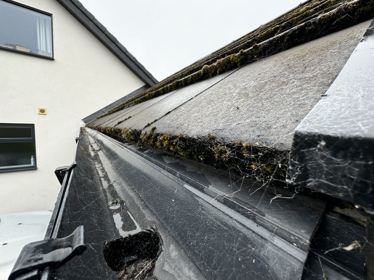 Pleasant survey in Kirk Ella, made this friend. Good to see perished bitumen underfelt below bottom roof tiles replaced with PVC eaves trays to avoid descending damp &amp; rotten roof timbers #surveyor #surveyors #surveying #RICS #rpsa #kirkella #hull #kingstonuponhull #EastYorkshire