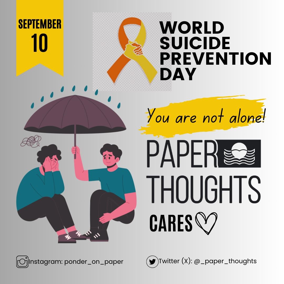 It's okay to not be okay, and it's okay to ask for help. If you're struggling and can't speak about it, try putting your feelings in writing Send it to us — we’re here to listen

Join us at 7:30pm for a space on mental health
 #YouMatter #SuicidePreventionDay #MentalHealthMatters
