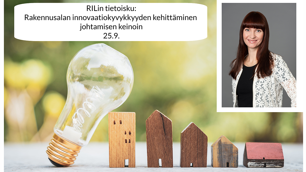 Tervetuloa ke 25.9. järjestettävään RILin tietoiskuun! 🙌 Aiheena rakennusalan #innovaatiokyvykkyys ja sen kehittäminen johtamisen keinoin ✨
Esiintyjänä Laura Valokoski, kestävän infran ja tietojohtamisen monipuolinen erityisasiantuntija
Lisätiedot👉 bit.ly/3LdOXAh
